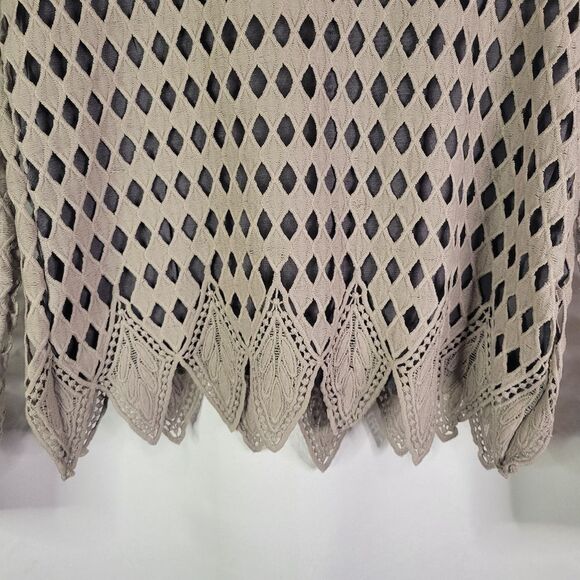 Special Edition Zara Diamond Pattern Overlay Long Sleeve Top W/B Collection - Picture 7 of 16